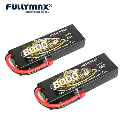 блоки батарей батареи 8000mah 7.4V 45C изготовленные на заказ Rc 2s Lipo с деканами T Штепсельной вилкой