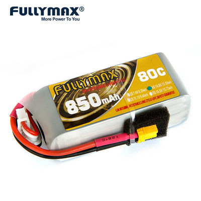 Fullymax Lipo 4s 850MAH Lipo 14.8V 80C с блоком батарей модели декана Вводить в моду T Соединителя Quadcopter FPV RC