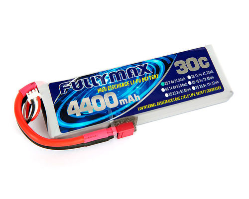 Блоки батарей 30C 4400mAh 2S 7.4V FULLYMAX Li-po со штепсельной вилкой t для самолета Heli тележки шлюпки автомобиля RC