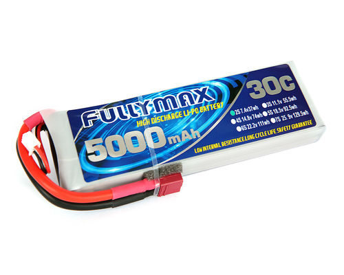 Батарея Fullymax 7.4V 5000mAh 2S 30C Lipo с DEANS/T-Plug для вертолетов Rc автомобилей RC нитро