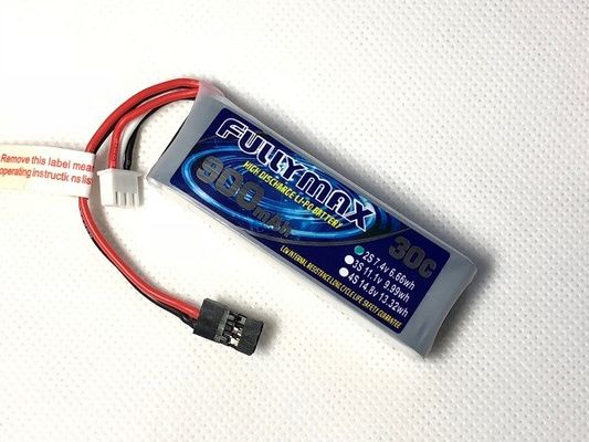 батарея 7.4V 900mAh 30C LiPO со штепсельной вилкой МЛАДШЕГО для всеобщей батареи приемника